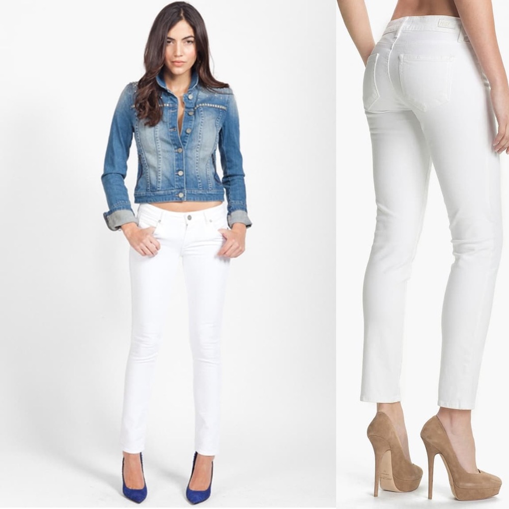 PAIGE Skyline Ankle Peg White Jeans sz 24